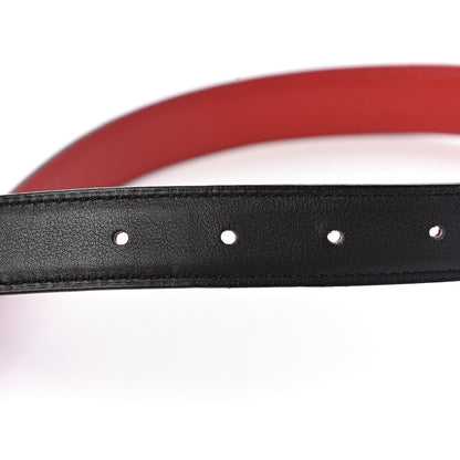 Hermes Swift Epsom 24mm Gamma Belt 75 Black Rouge Casaque 5 of 7