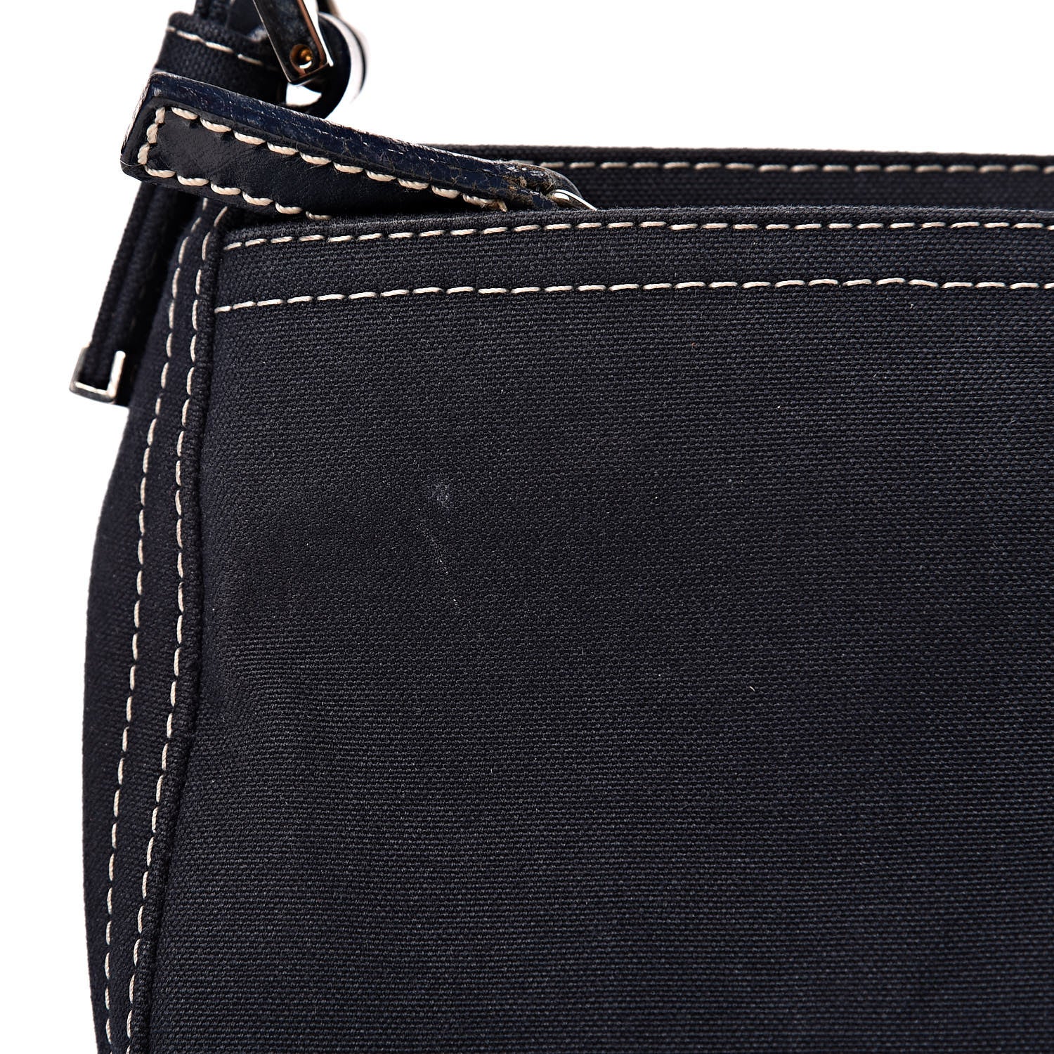 Fendi Canvas Shoulder Bag Dark Blue 11 of 13