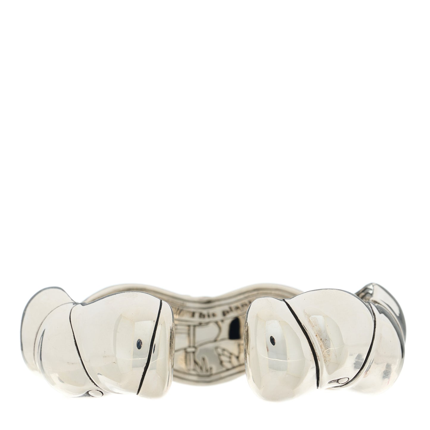 Sterling Silver Bamboo Kick Cuff Bracelet