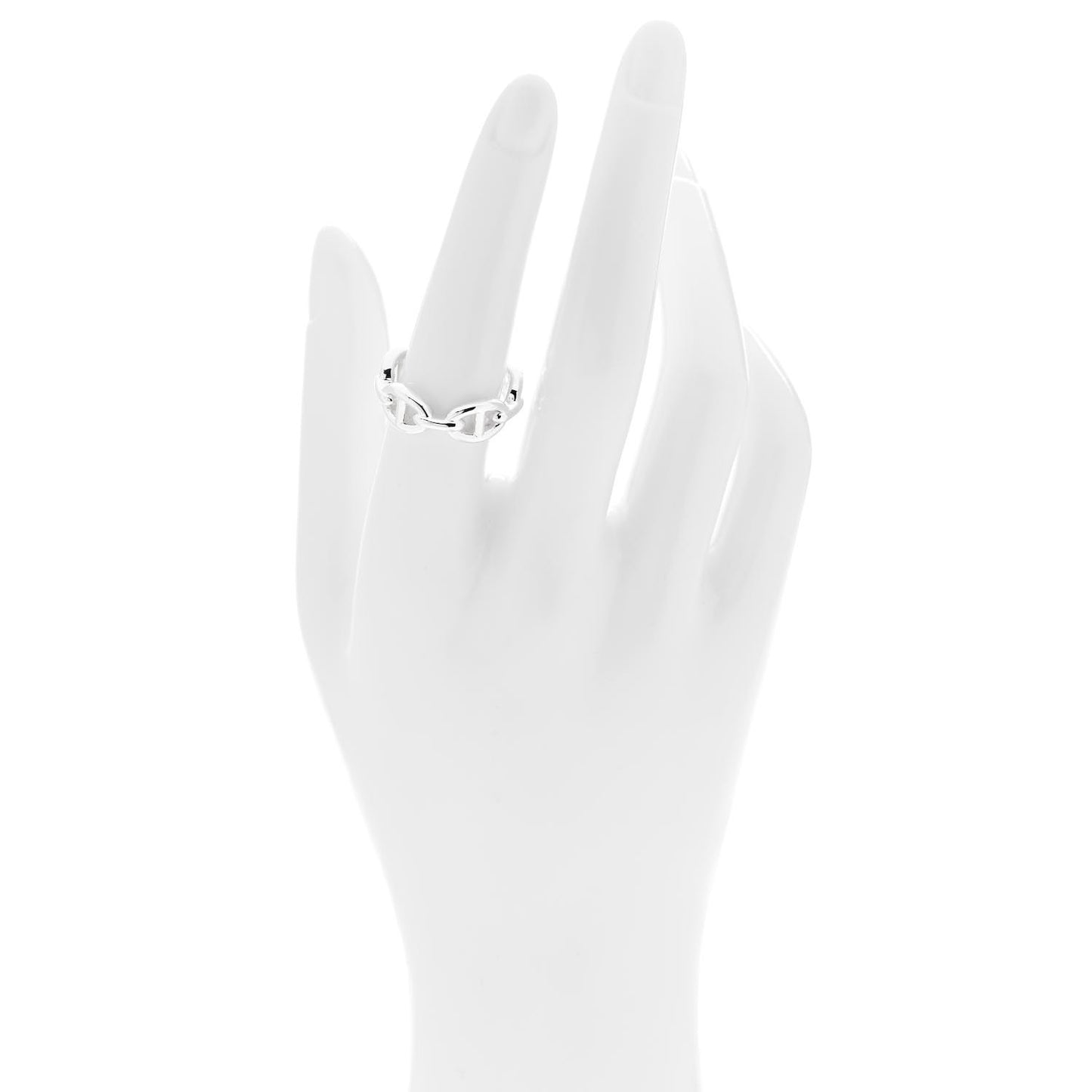 Sterling Silver PM Chaine d'Ancre Enchainee Band Ring 55 7.25