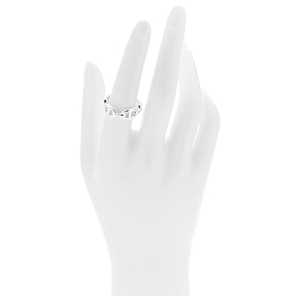 Hermes Sterling Silver PM Chaine d'Ancre Enchainee Band Ring 55 7.25 2 of 6