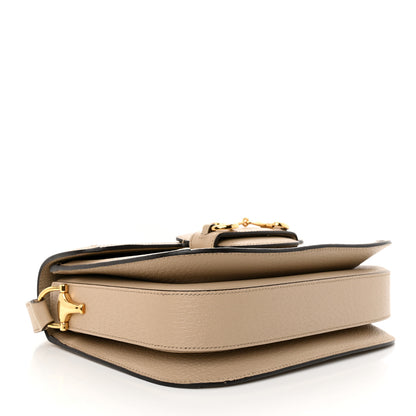Gucci GG Supreme Monogram Textured Dollar Calfskin Horsebit 1955 Shoulder Bag Beige Mystic White Oatmeal 4 of 15