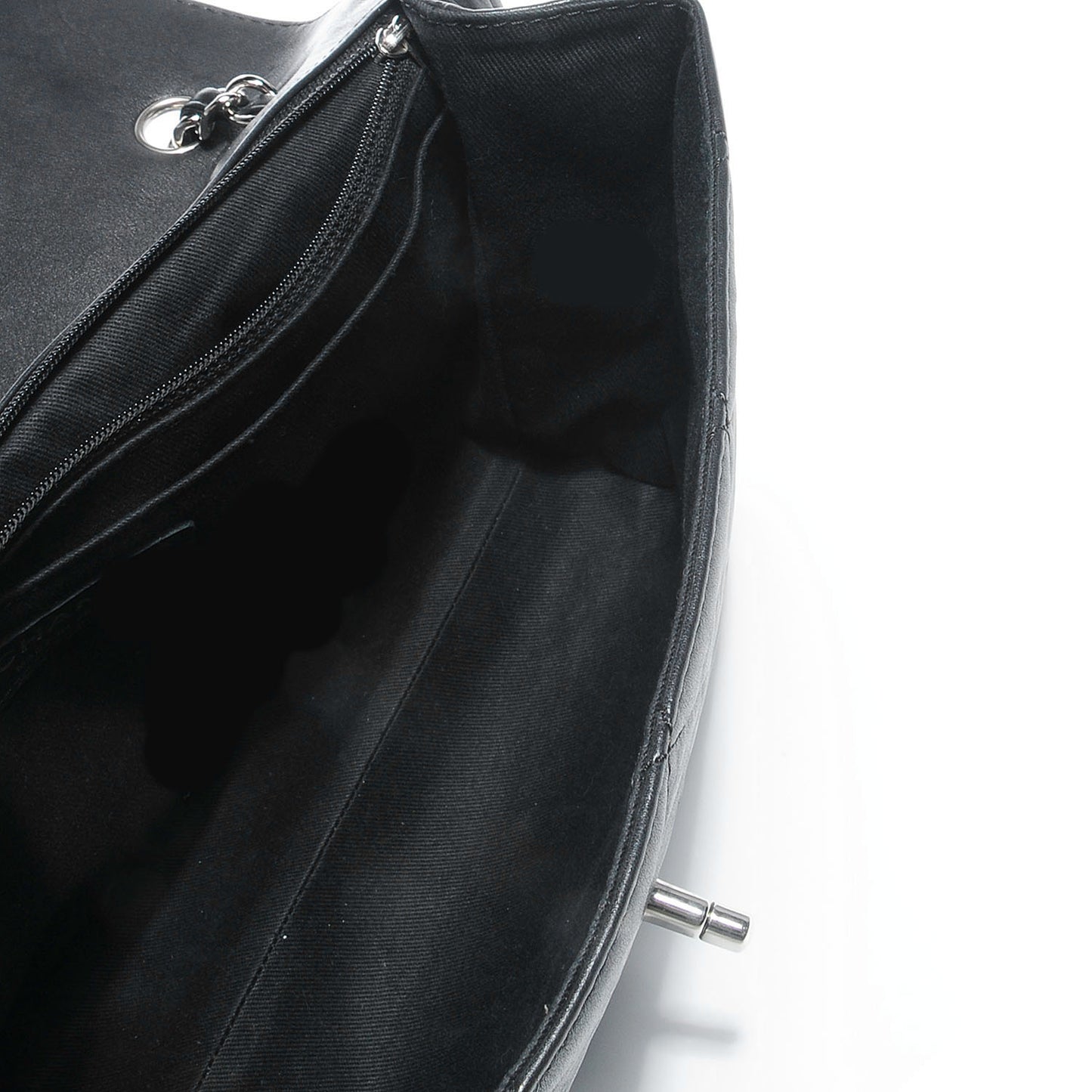 Calfskin Quilted In the Business Flap Bag Black