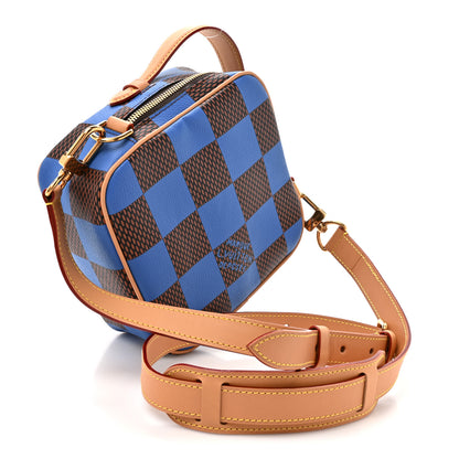 Louis Vuitton Damier Pop Chess Messenger Blue 3 of 10