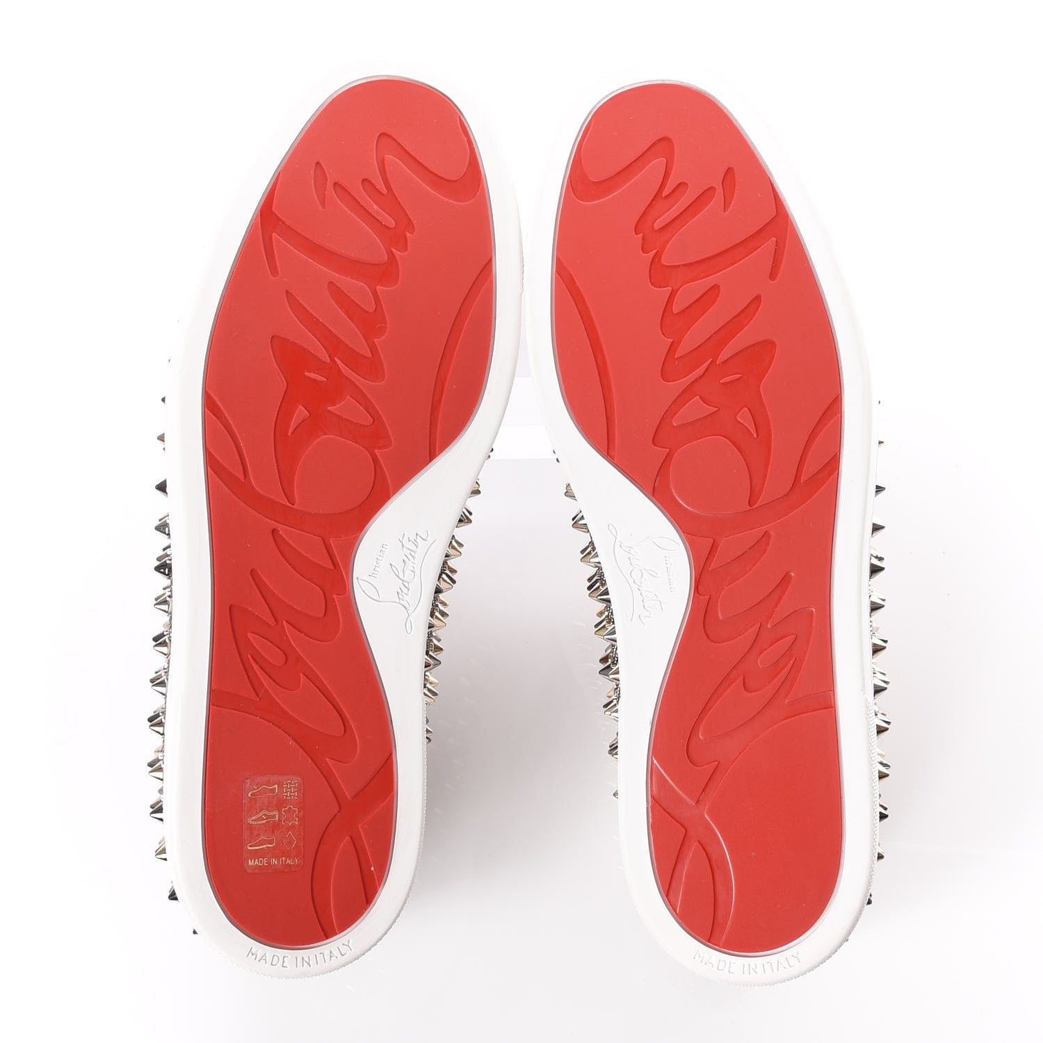 Christian Louboutin Glitter Chain Spikes Womens Roller Boat Flat 38.5 Roche Multicolor 5 of 8