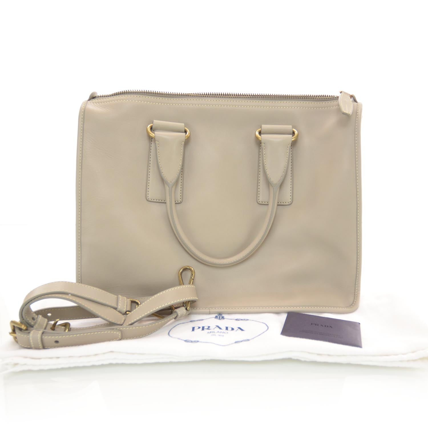 Prada City Calf Tote Pomice 3 of 8