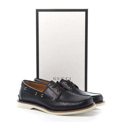 Gucci Calfskin Mens Delta Boat Loafer 9.5 Blue 9 of 9