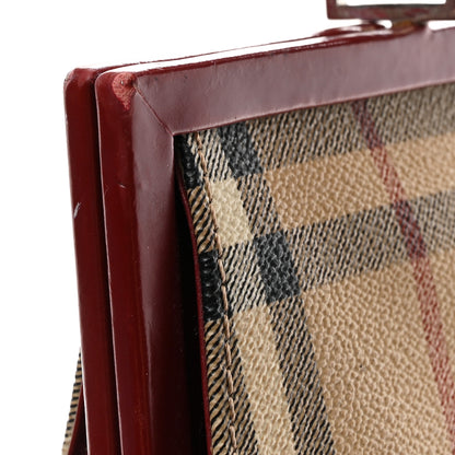 Burberry Haymarket Check Shoulder Bag Red 11 of 14