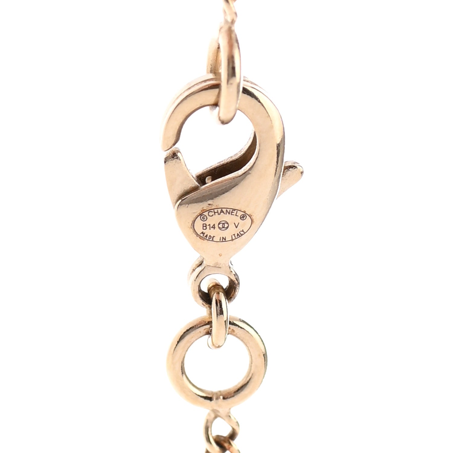 Chanel Enamel Pearl CC Baroque Drop Necklace Black Gold 5 of 7