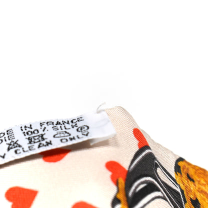 Hermes Silk Brides de Gala Love Twilly Creme Vieil Or Black 5 of 5