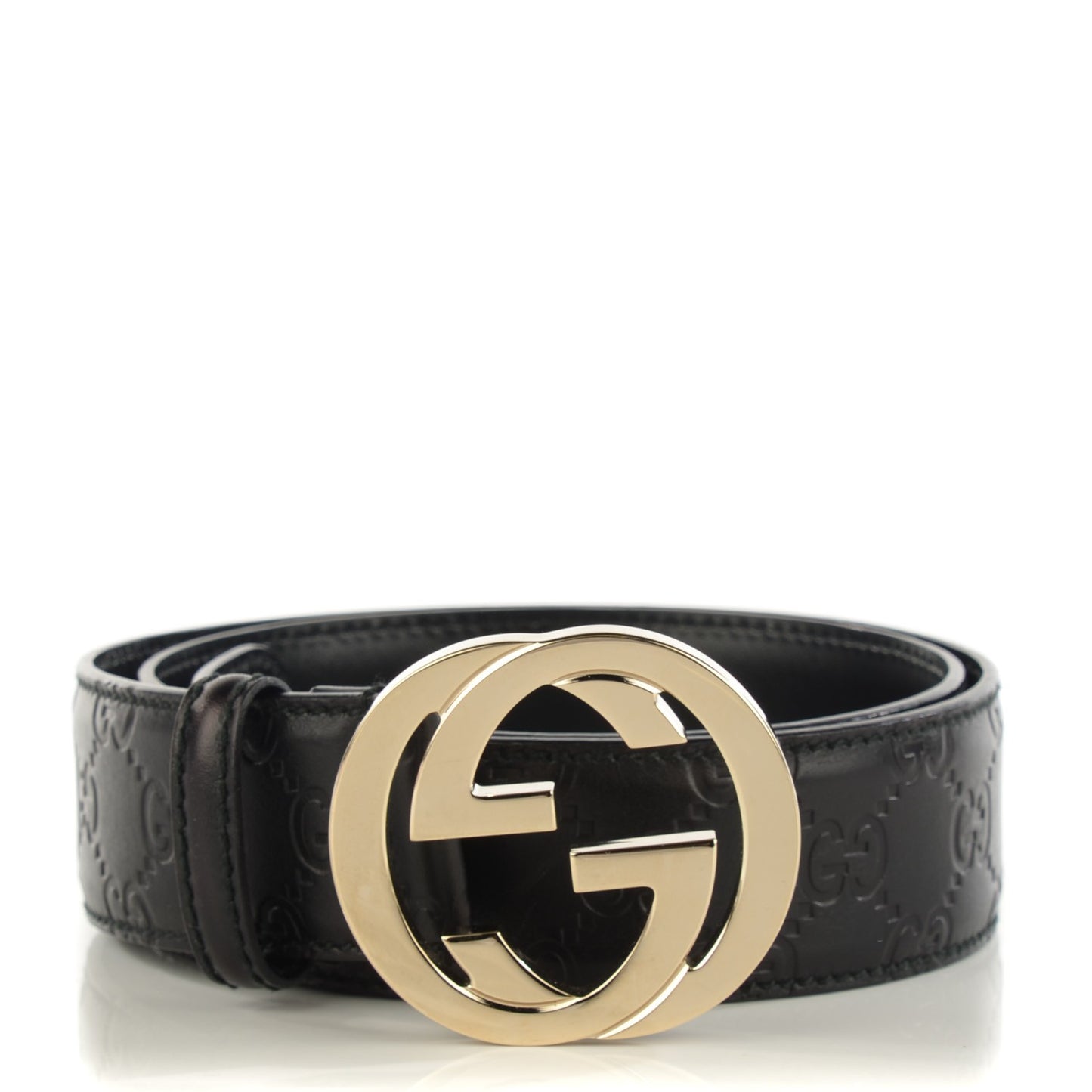 Guccissima Interlocking G Belt Black 85 34