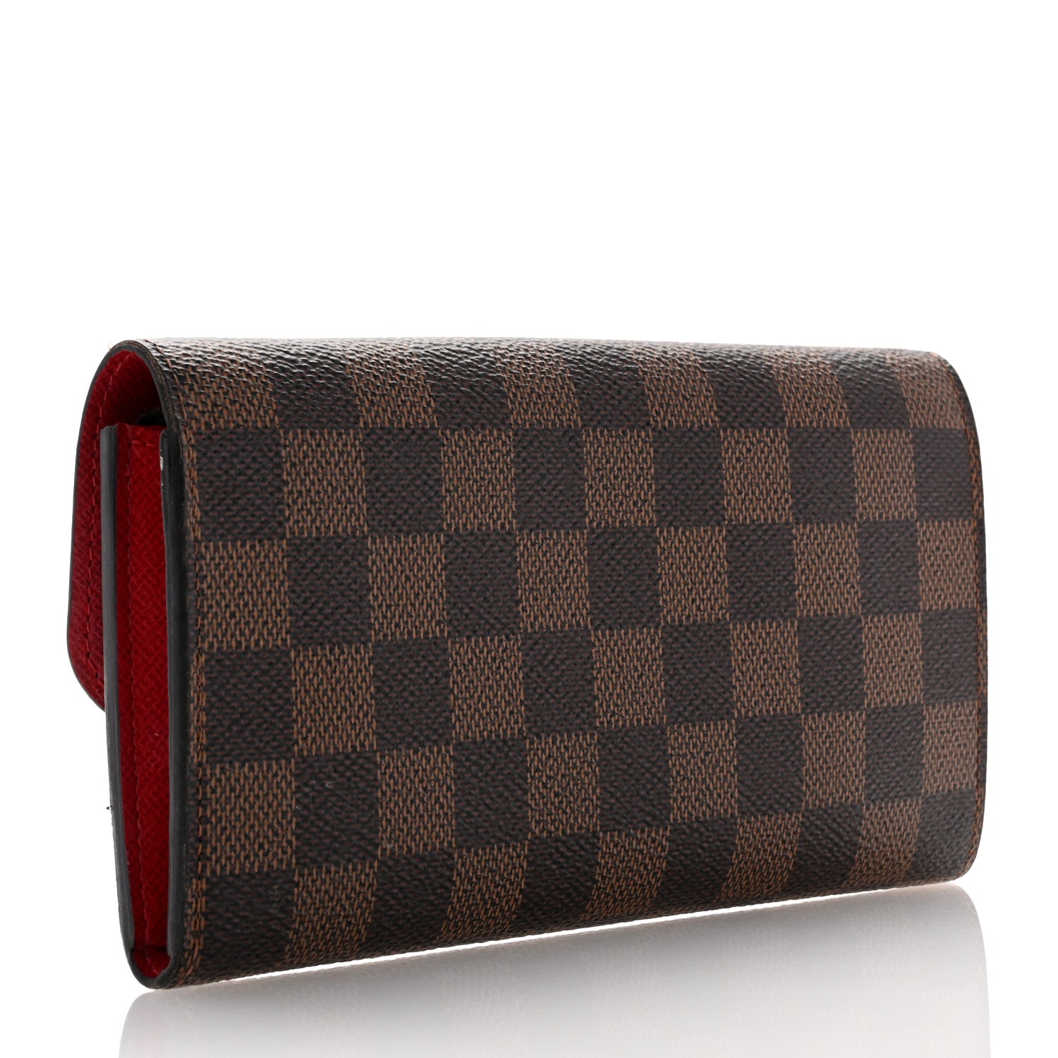 Louis Vuitton Damier Ebene Emilie Wallet Red 3 of 8