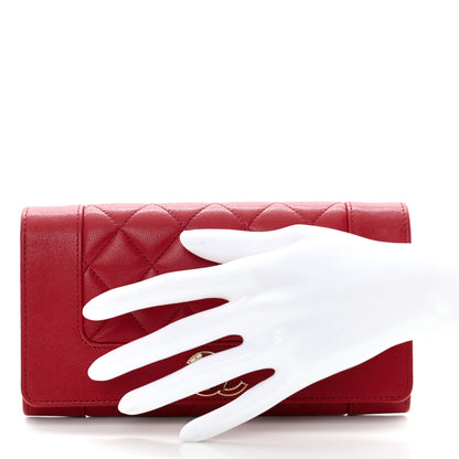 Chanel Sheepskin Quilted Mademoiselle Vintage Flap Wallet Red 1 of 9
