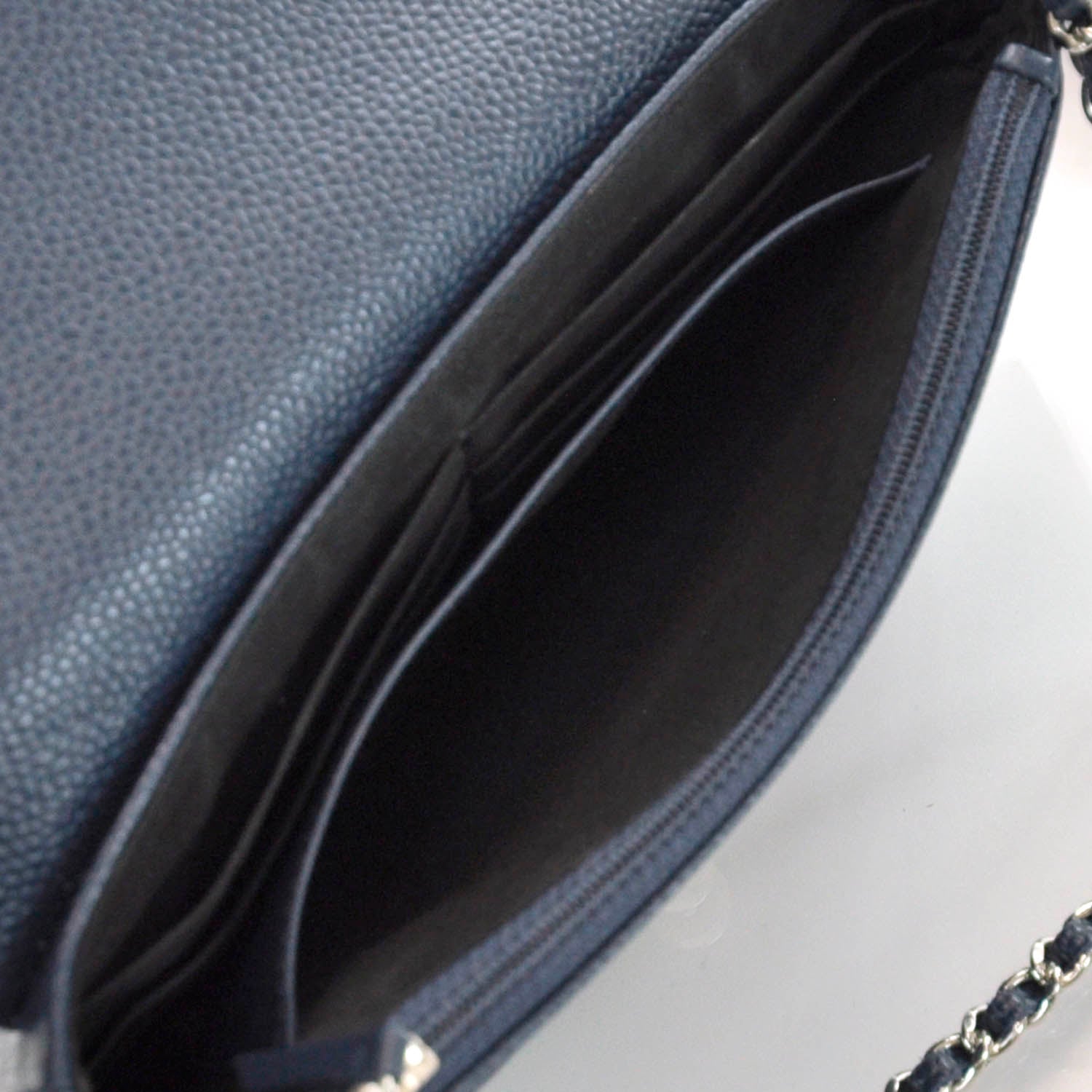 Chanel Caviar Half Moon Wallet On Chain Navy 8 of 9