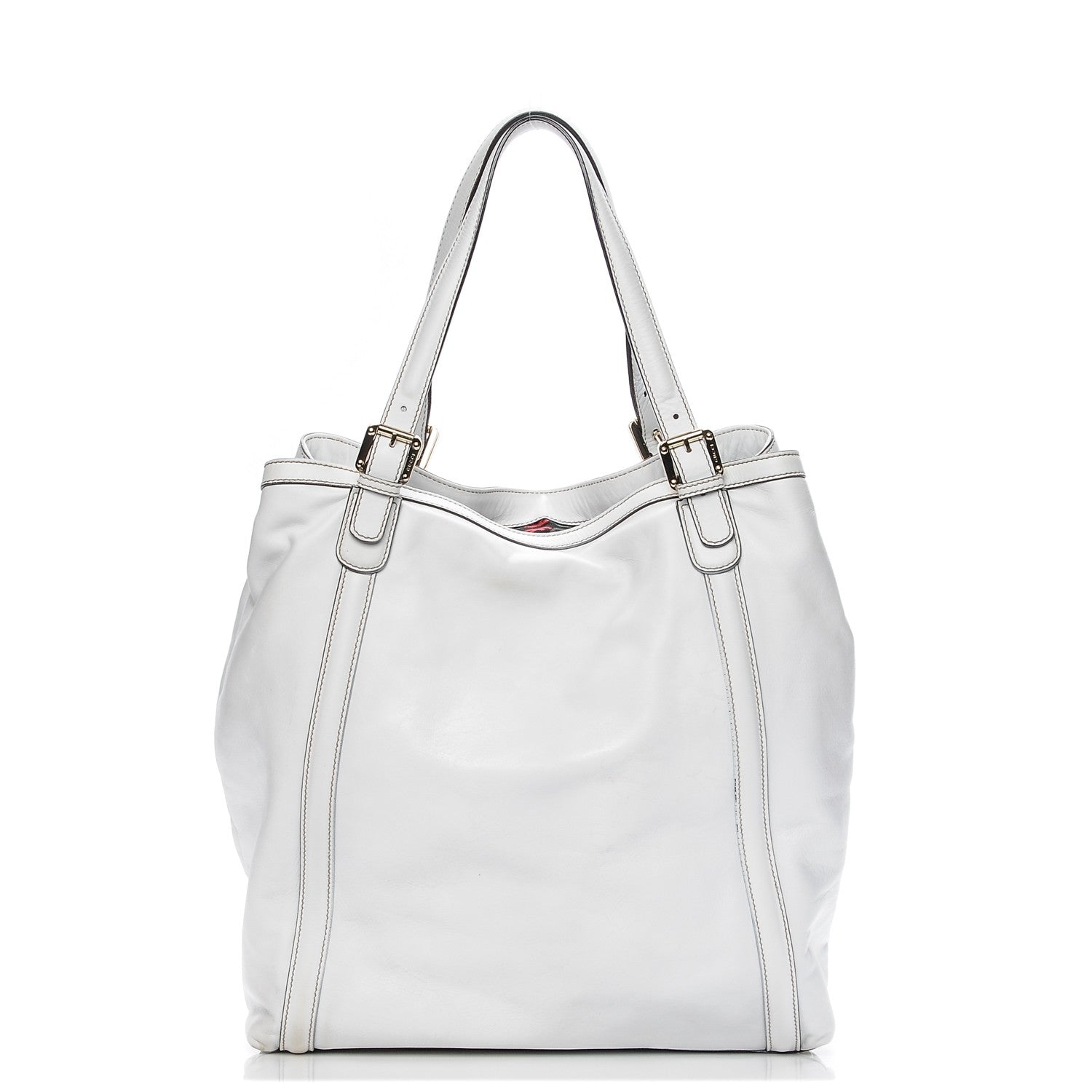 Gucci Calfskin Large Britt Shoulder Bag Off White 4 of 15