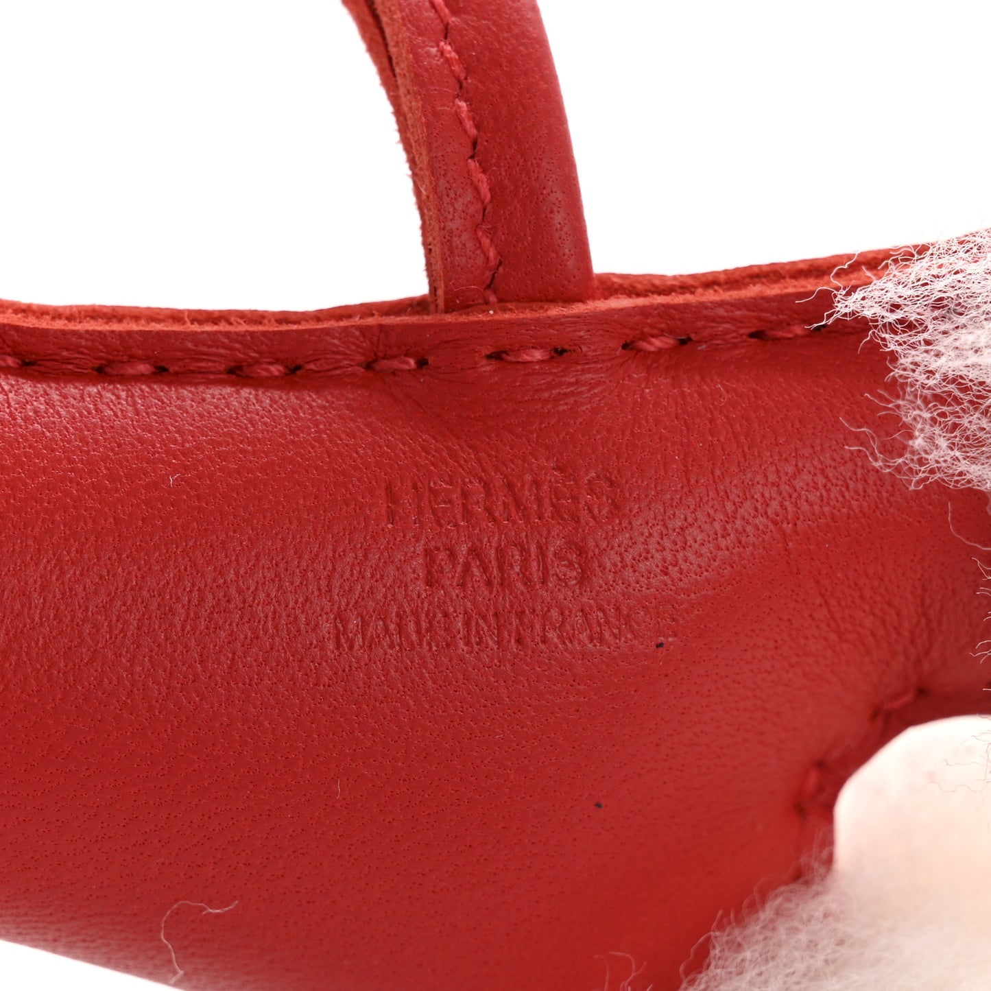 Milo Lambskin Shearling Budy Charm Rouge Radieux