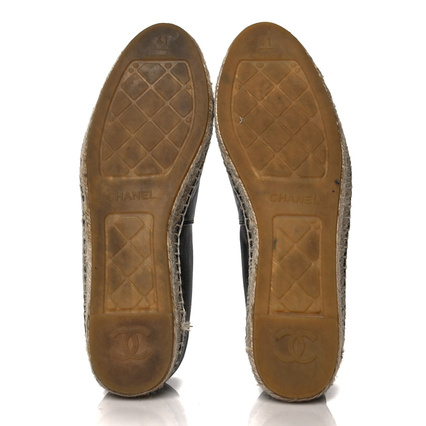 Lambskin CC Espadrilles 41 Black