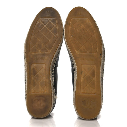 Chanel Lambskin CC Espadrilles 41 Black 5 of 9