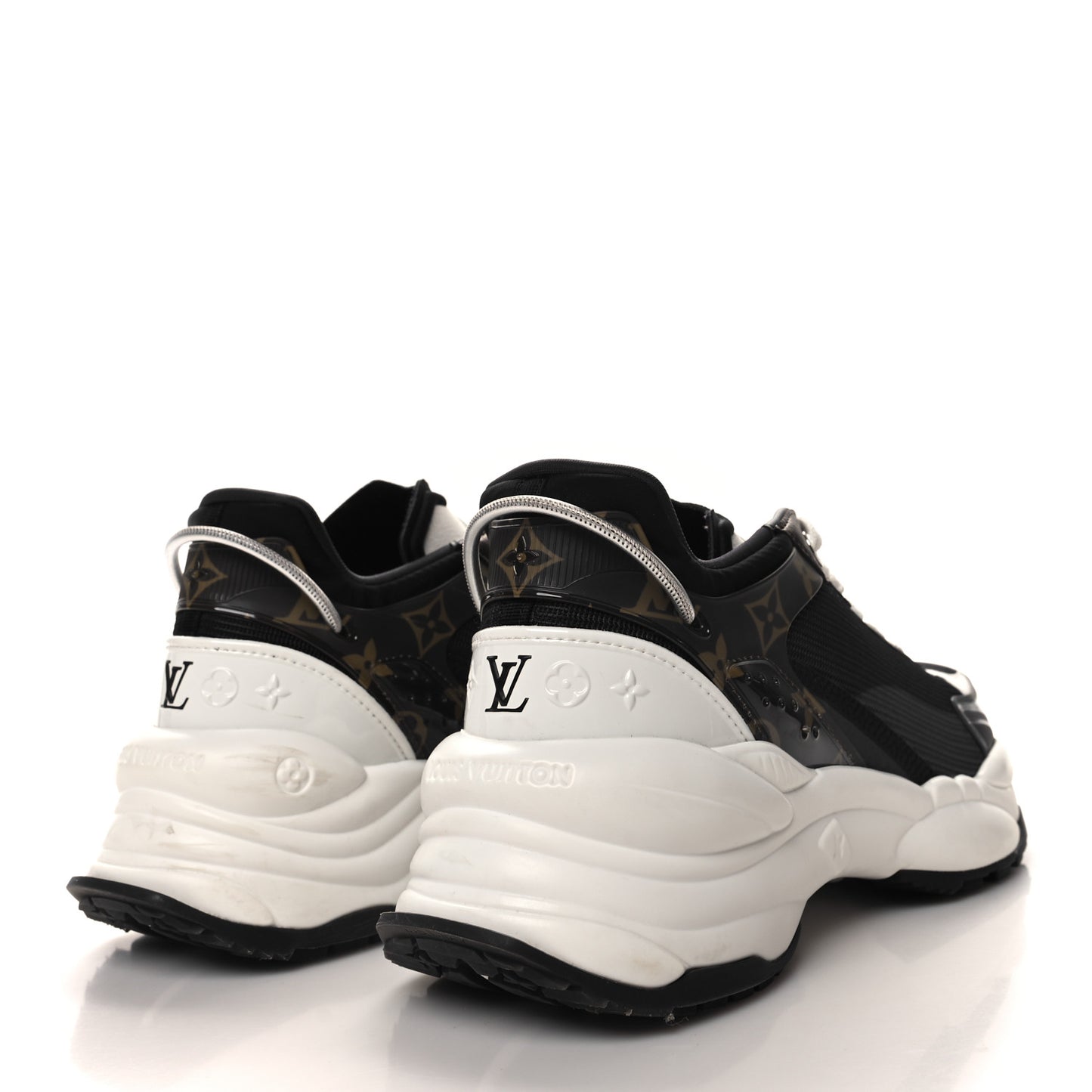 Monogram Calfskin Run 55 Sneakers 40 Black