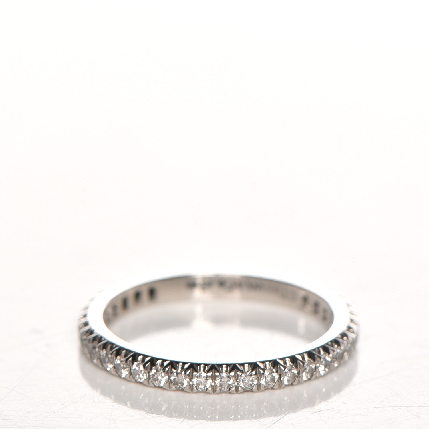 Tiffany Platinum Diamond Soleste Eternity Wedding Band Ring 4.5 3 of 5