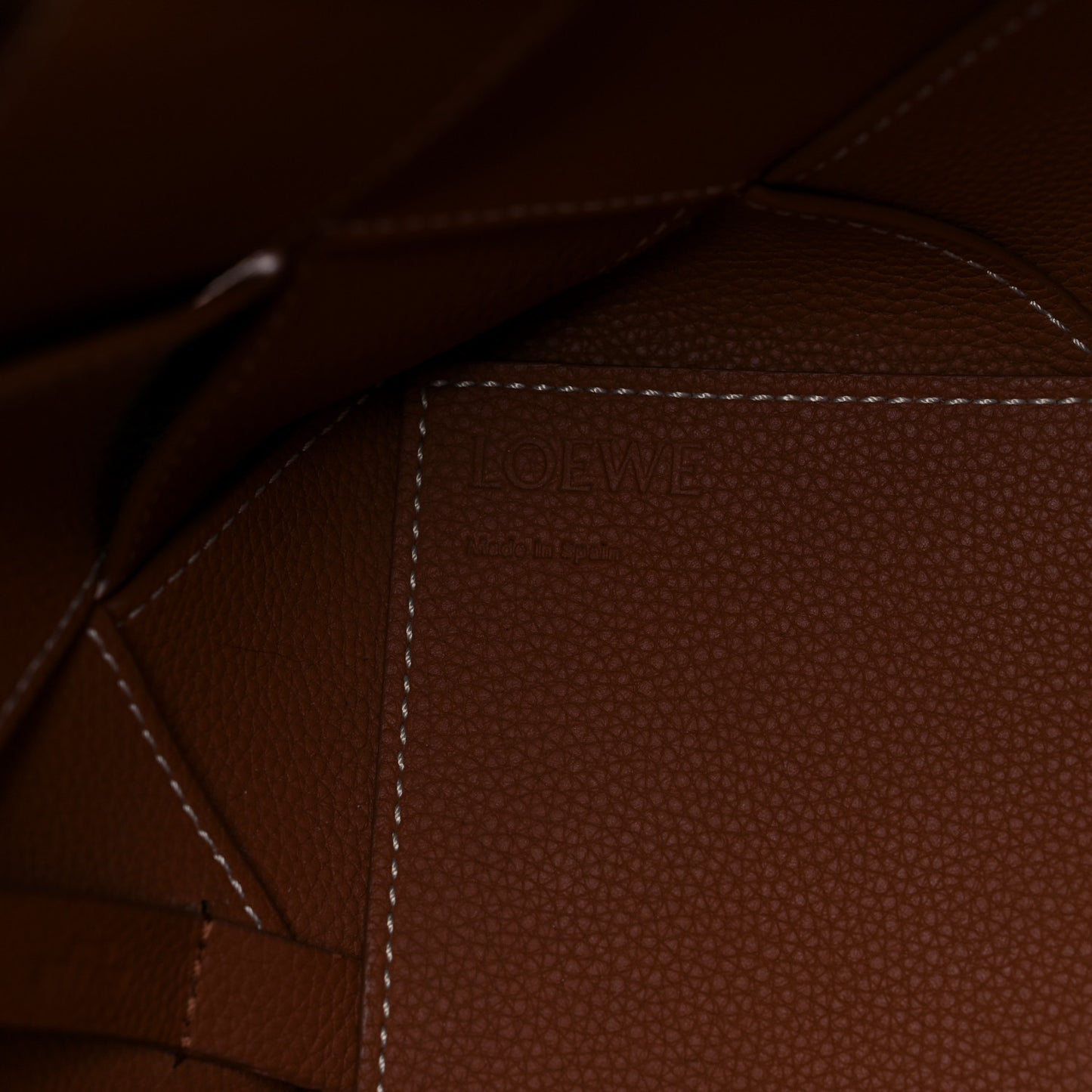 Soft Grained Calfskin Woven Basket Bag Tan