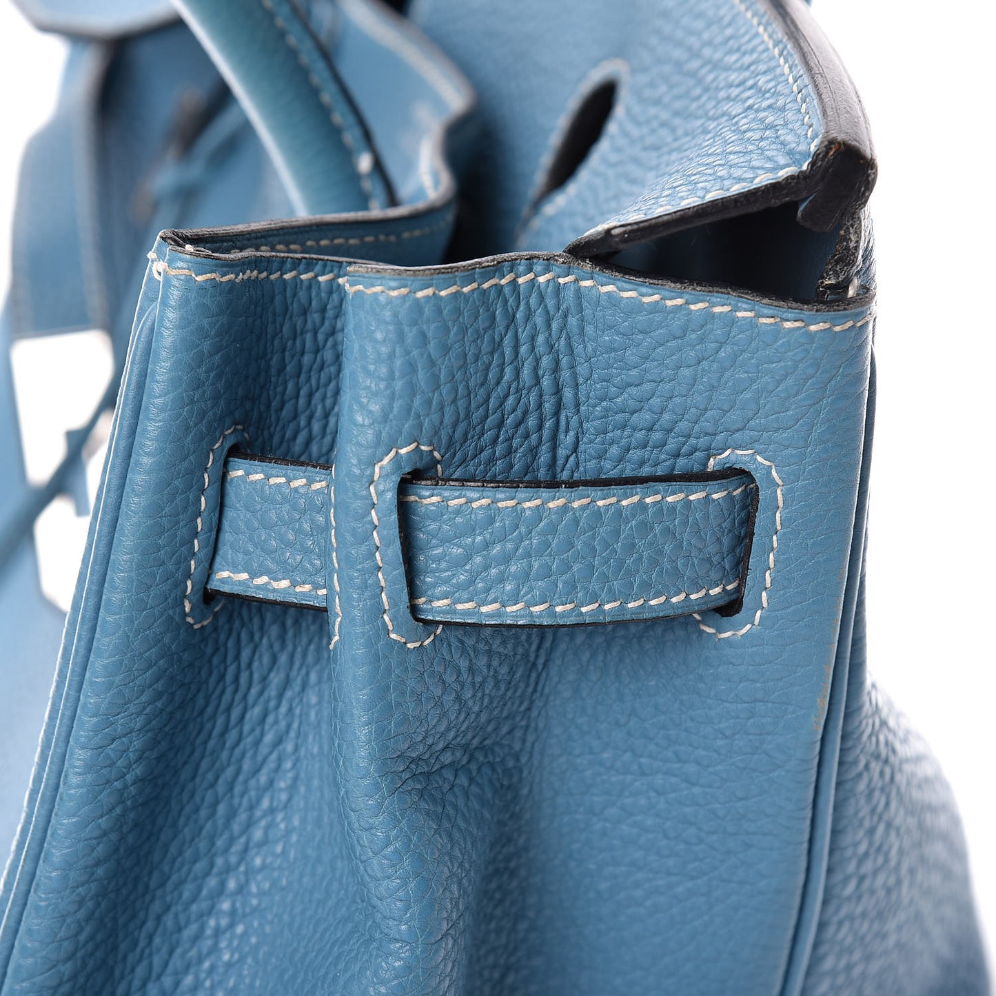 Taurillon Clemence Birkin 30 Blue Jean