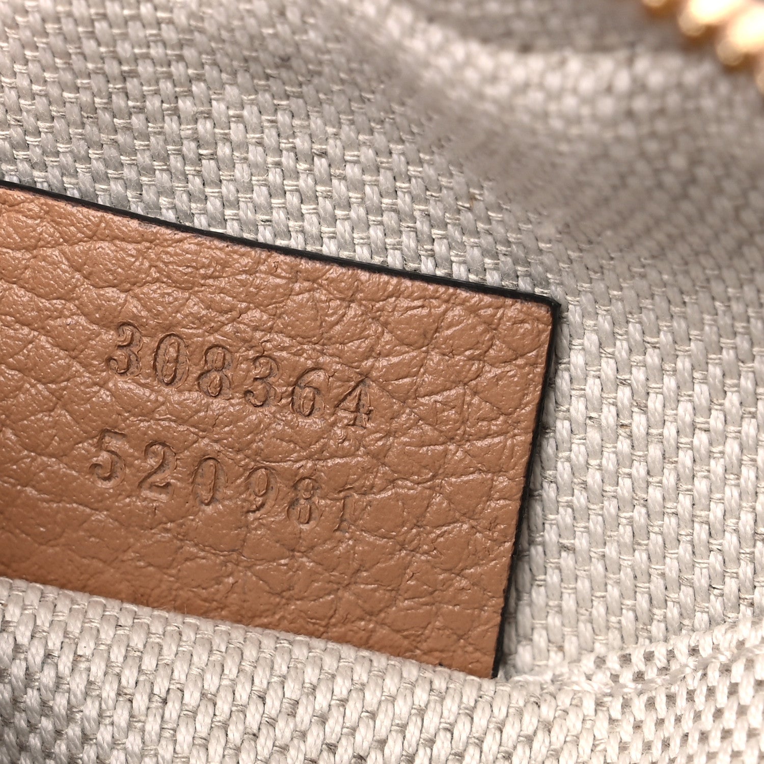 Gucci Pebbled Calfskin Small Soho Disco Bag Camelia 6 of 9