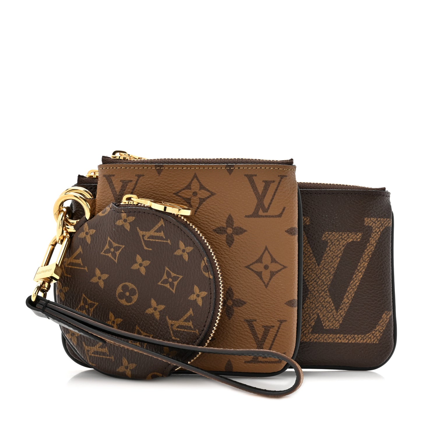Reverse Monogram Giant Trio Pouch