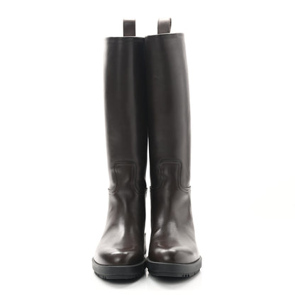 Hermes Calfskin Steeple Boots 37 Moka 2 of 8