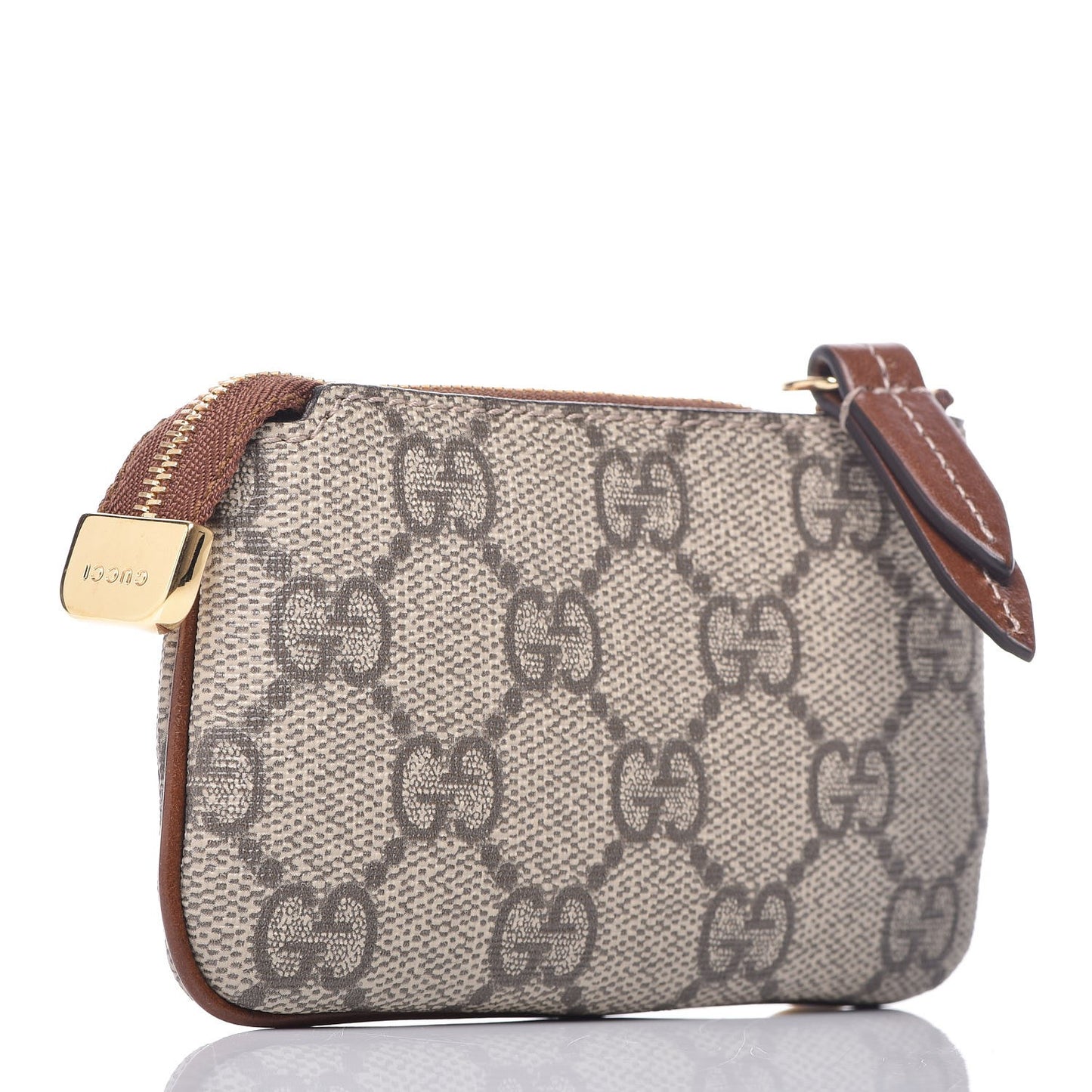 GG Supreme Monogram Key Case Brown