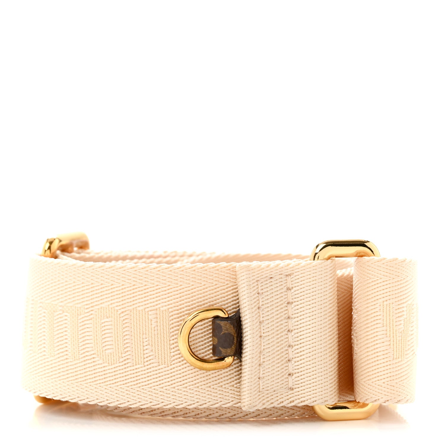 Louis Vuitton Jacquard Monogram Adjustable Shoulder Strap New Creme 2 of 3