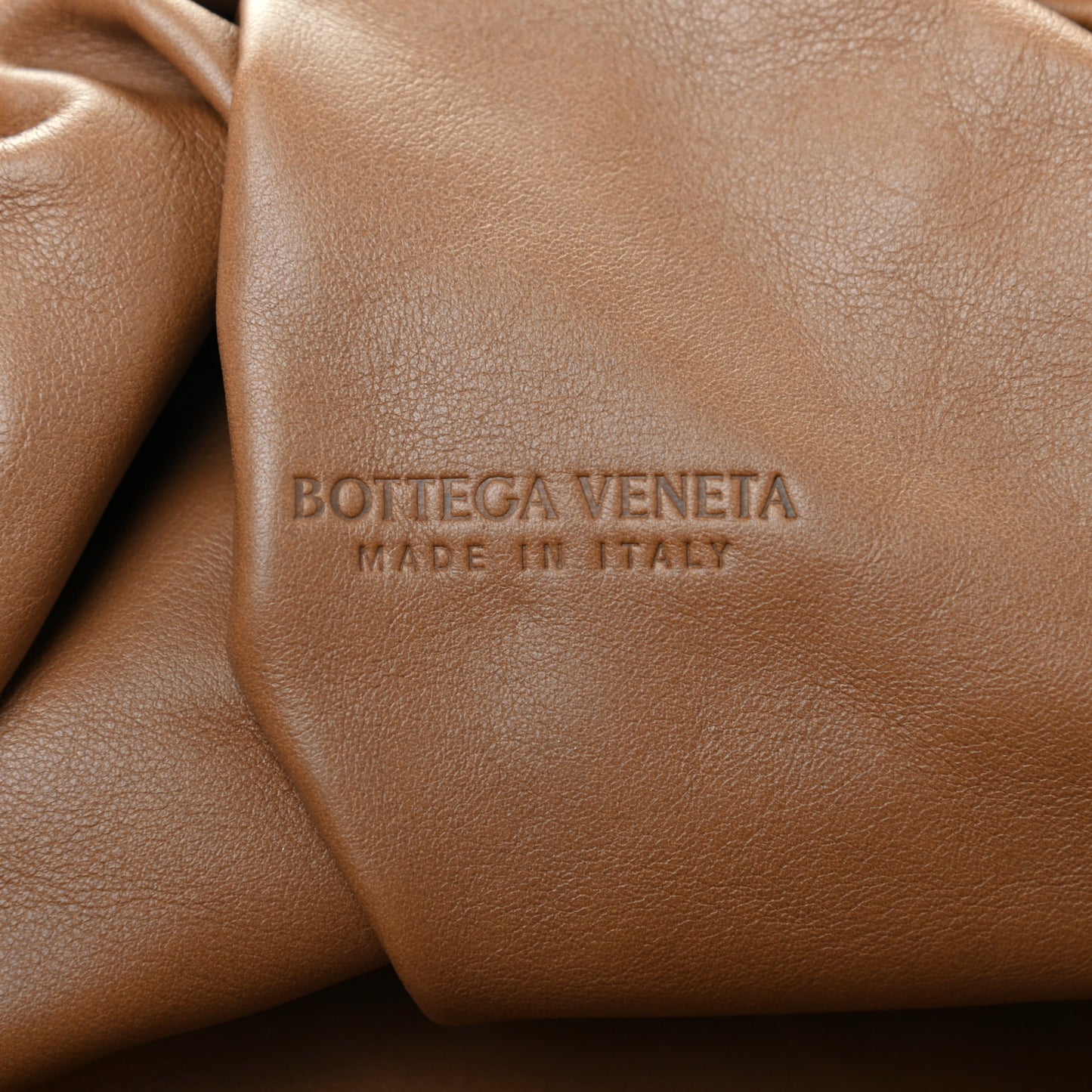 Smooth Butter Calf The Pouch Oversized Clutch Cammello