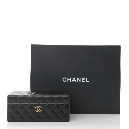 Chanel Lambskin Quilted Jewelry Case Black 15 of 15