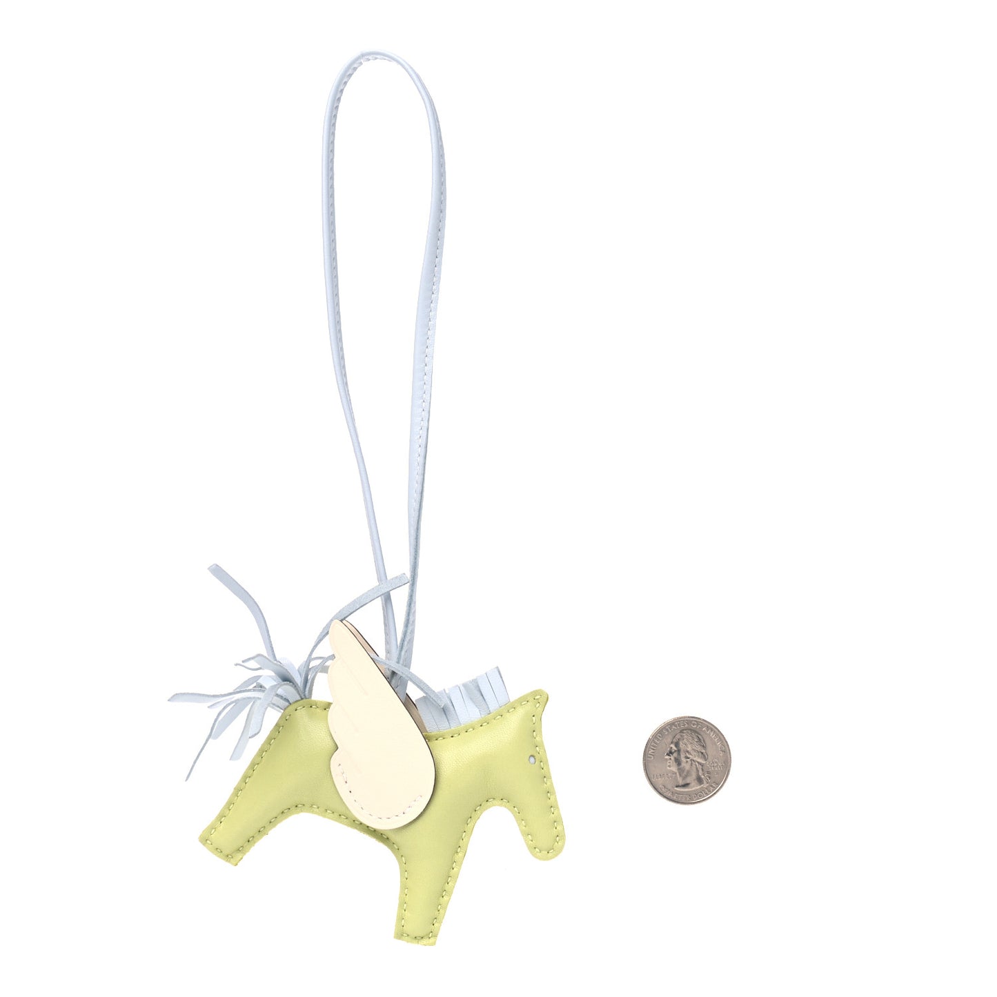 Milo Lambskin Grigri Rodeo Pegase Horse Bag Charm PM Jaune Bourgeon Bleu Brume Nata