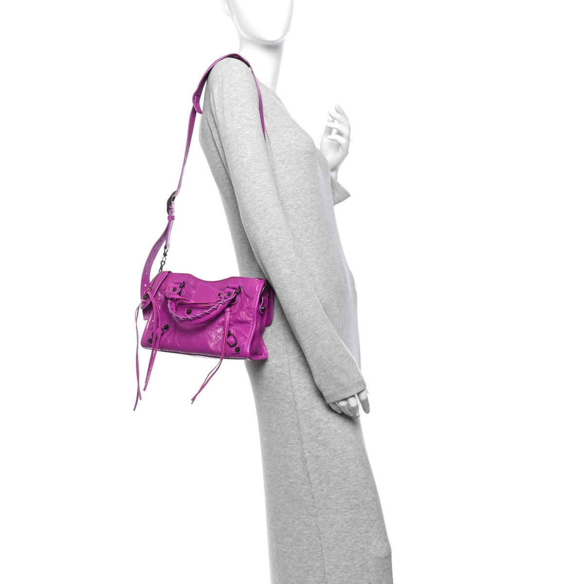 Balenciaga Agneau Arena Classic Hardware Mini Le City Azalee 2 of 11