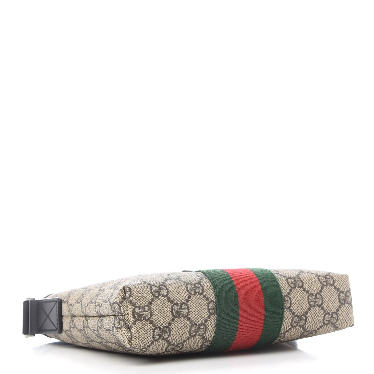 Gucci GG Supreme Monogram Web Messenger Bag Black 4 of 9