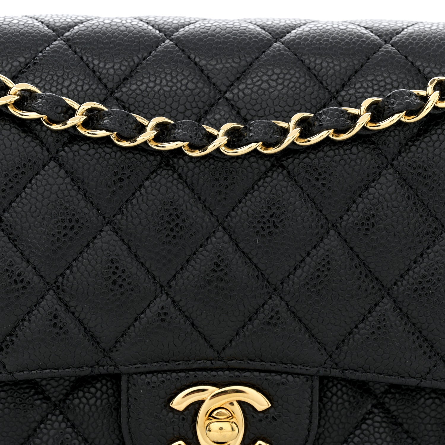 Chanel Caviar Quilted Medium Double Flap Black 8 of 13