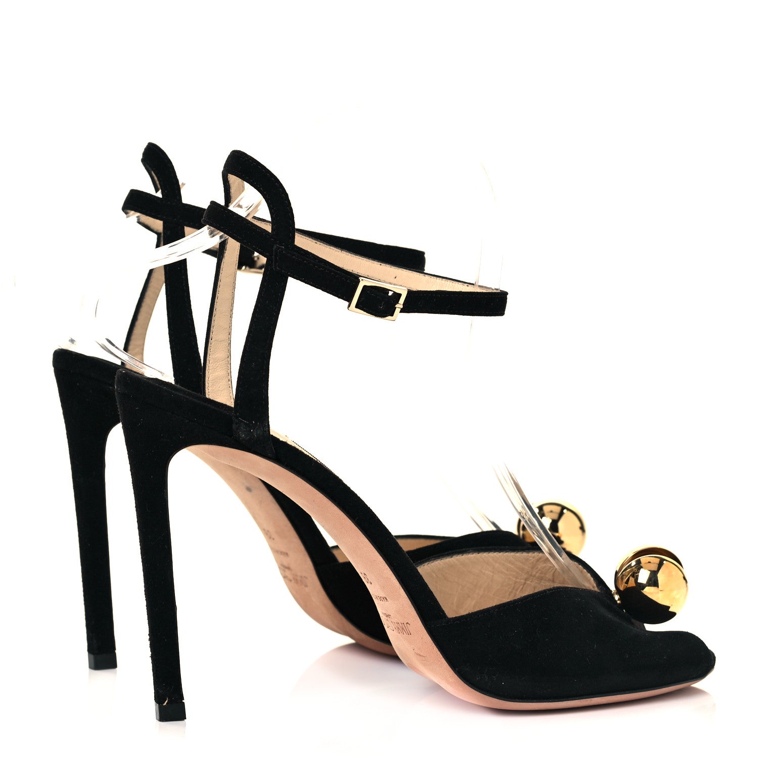 Jimmy Choo Suede Sacora 100 Sandals 39 Black 4 of 7