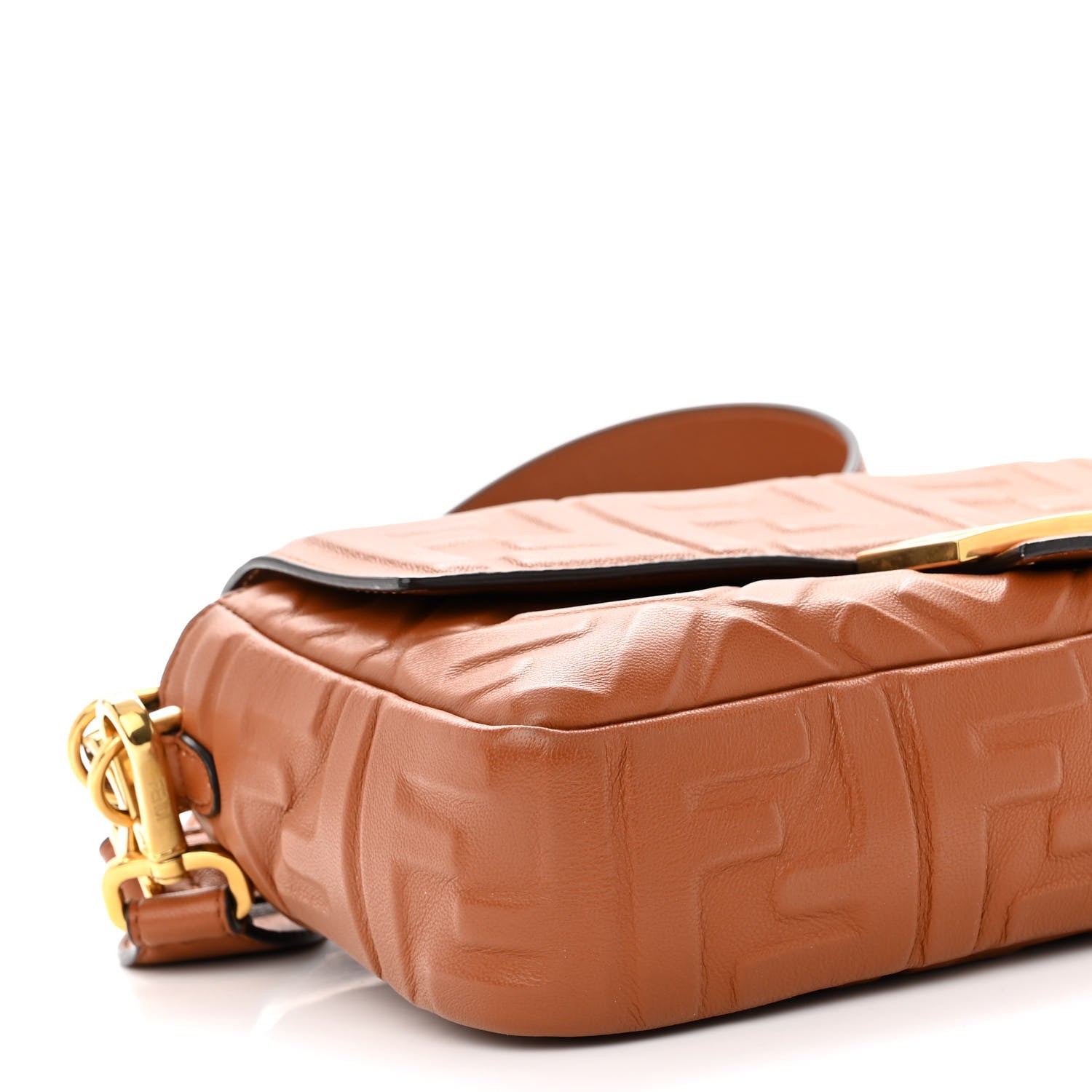Fendi Nappa FF 1974 Embossed Baguette Coloniale 8 of 9