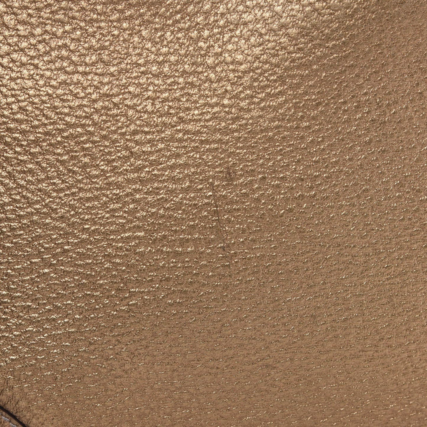 Metallic Pebbled Calfskin Hasler Hobo Gold
