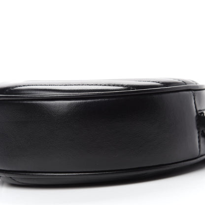 Saint Laurent Calfskin Matelasse Chevron Round Vinyle Camera Bag Black 7 of 10
