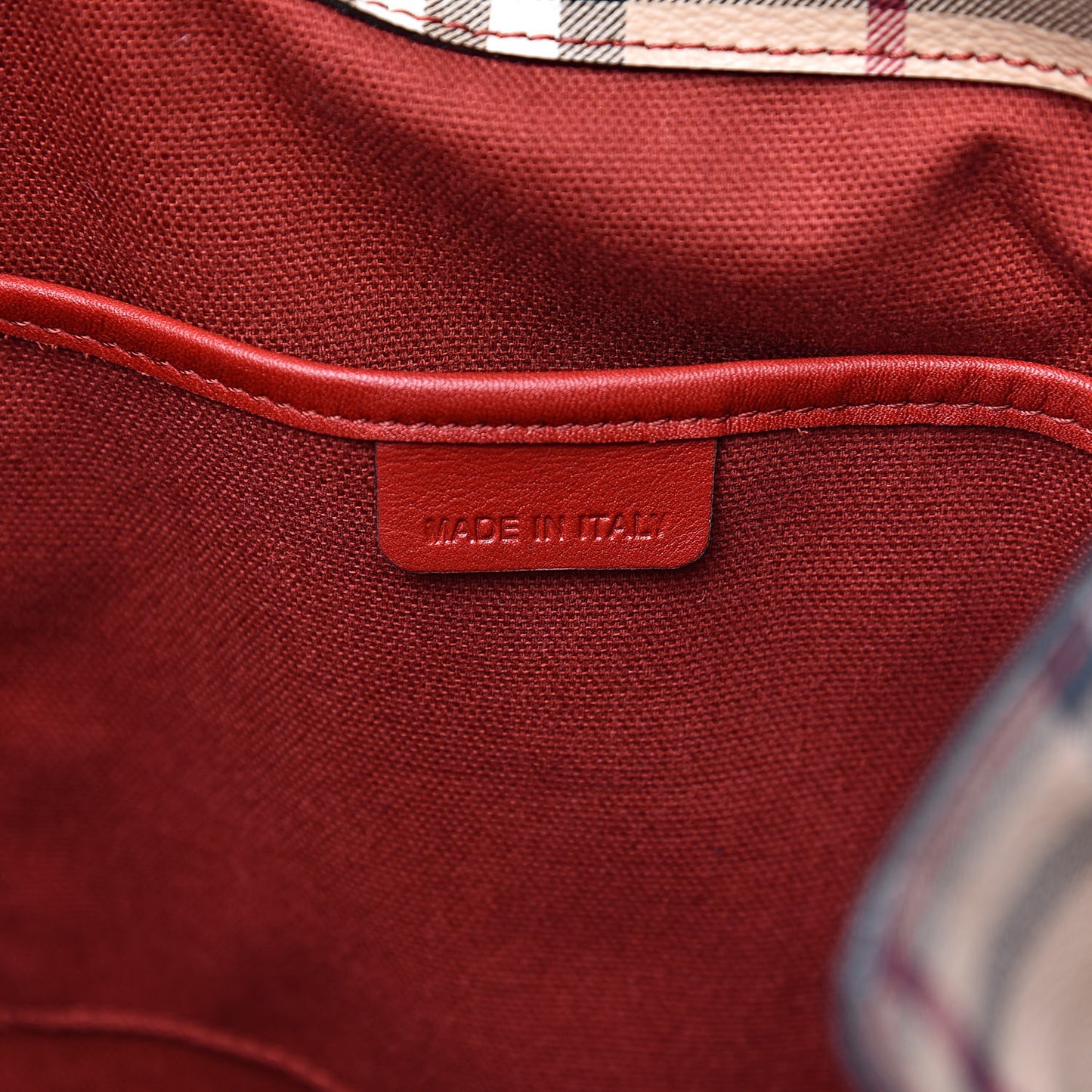 Haymarket Check Small Canterbury Tote Military Red
