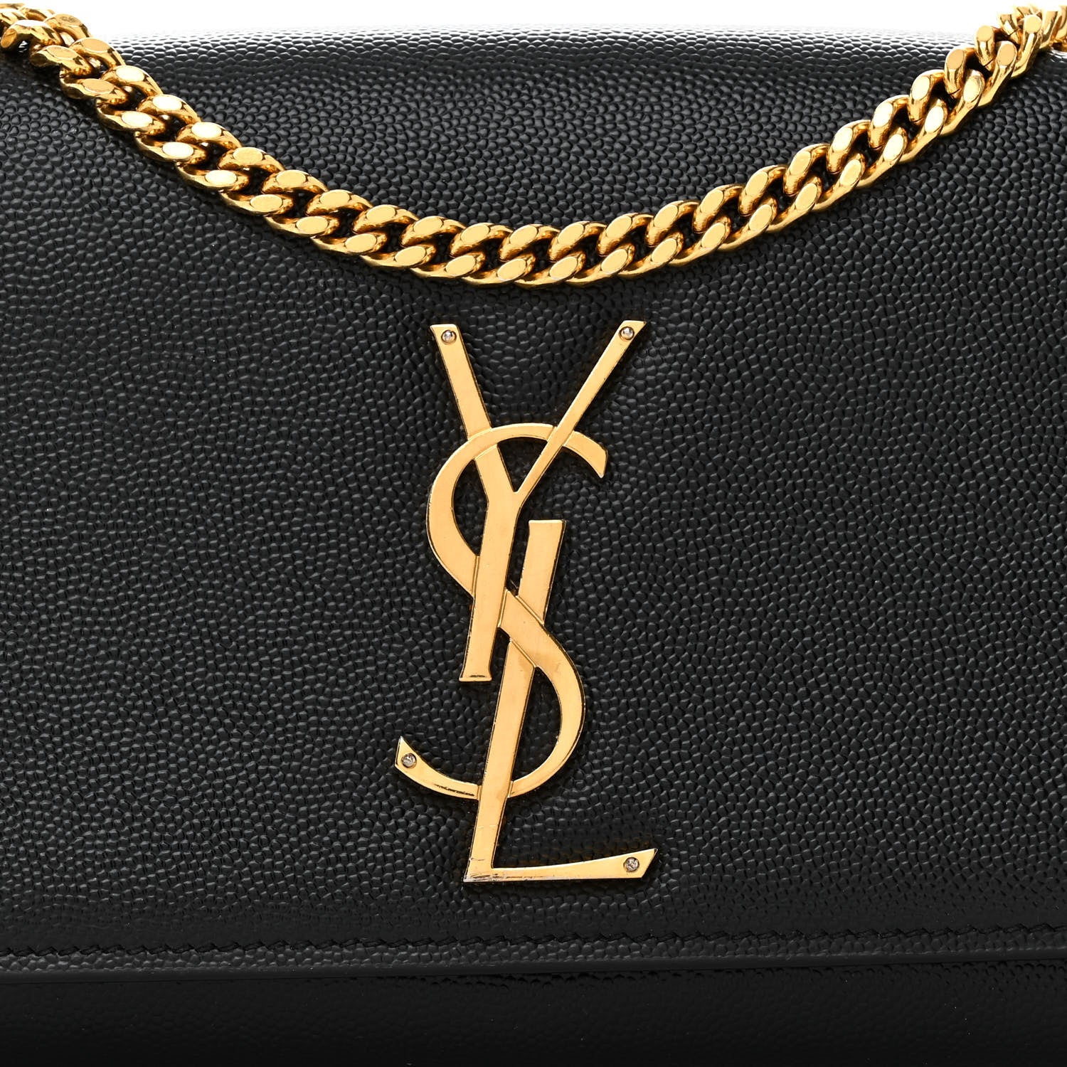 Saint Laurent Grain De Poudre Small Monogram Kate Satchel Black 7 of 9