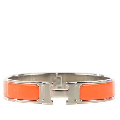 Hermes Enamel Narrow Clic Clac H Bracelet GM Orange 1 of 6