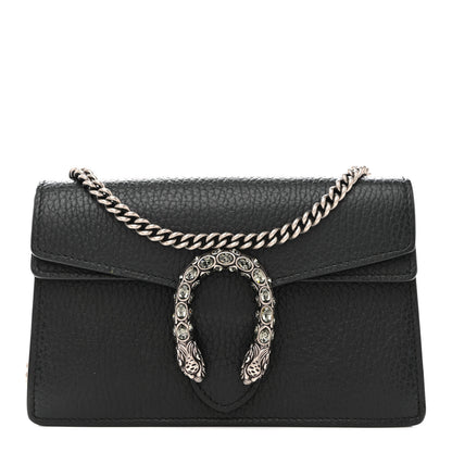 Gucci Dollar Calfskin Crystal Super Mini Dionysus Shoulder Bag Black 1 of 12