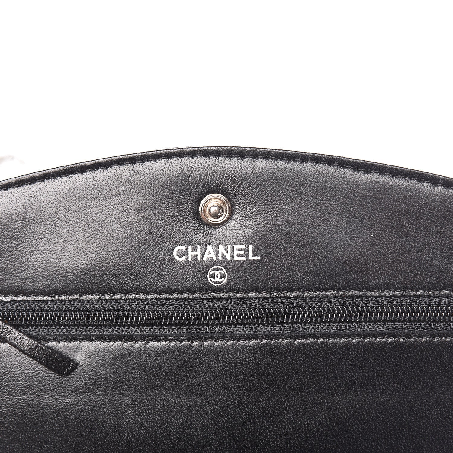 Chanel Caviar Timeless CC Wallet On Chain WOC Black 6 of 14