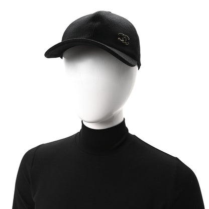 Chanel Cashmere CC Cap Hat Black 2 of 9