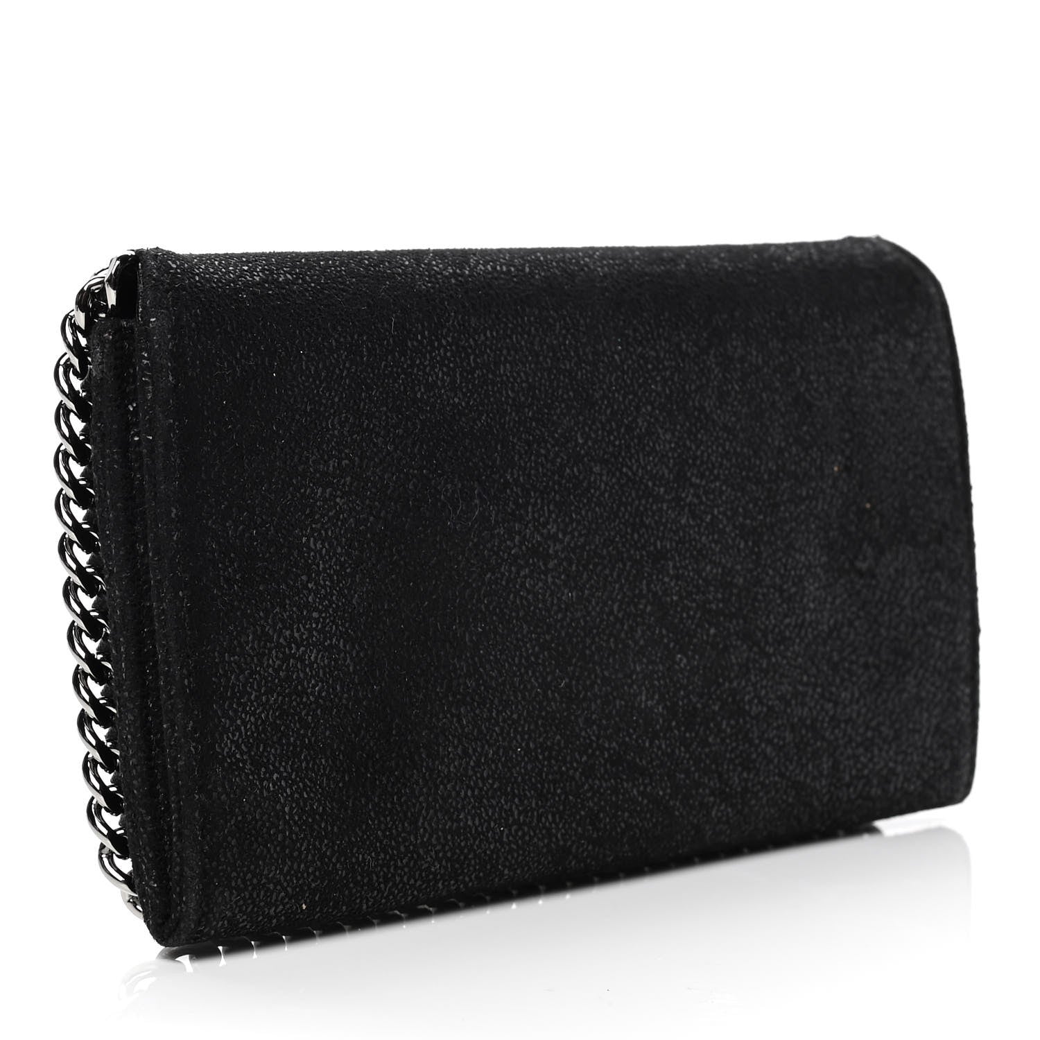 Stella McCartney Shaggy Deer Falabella Flap Wallet Black 2 of 5