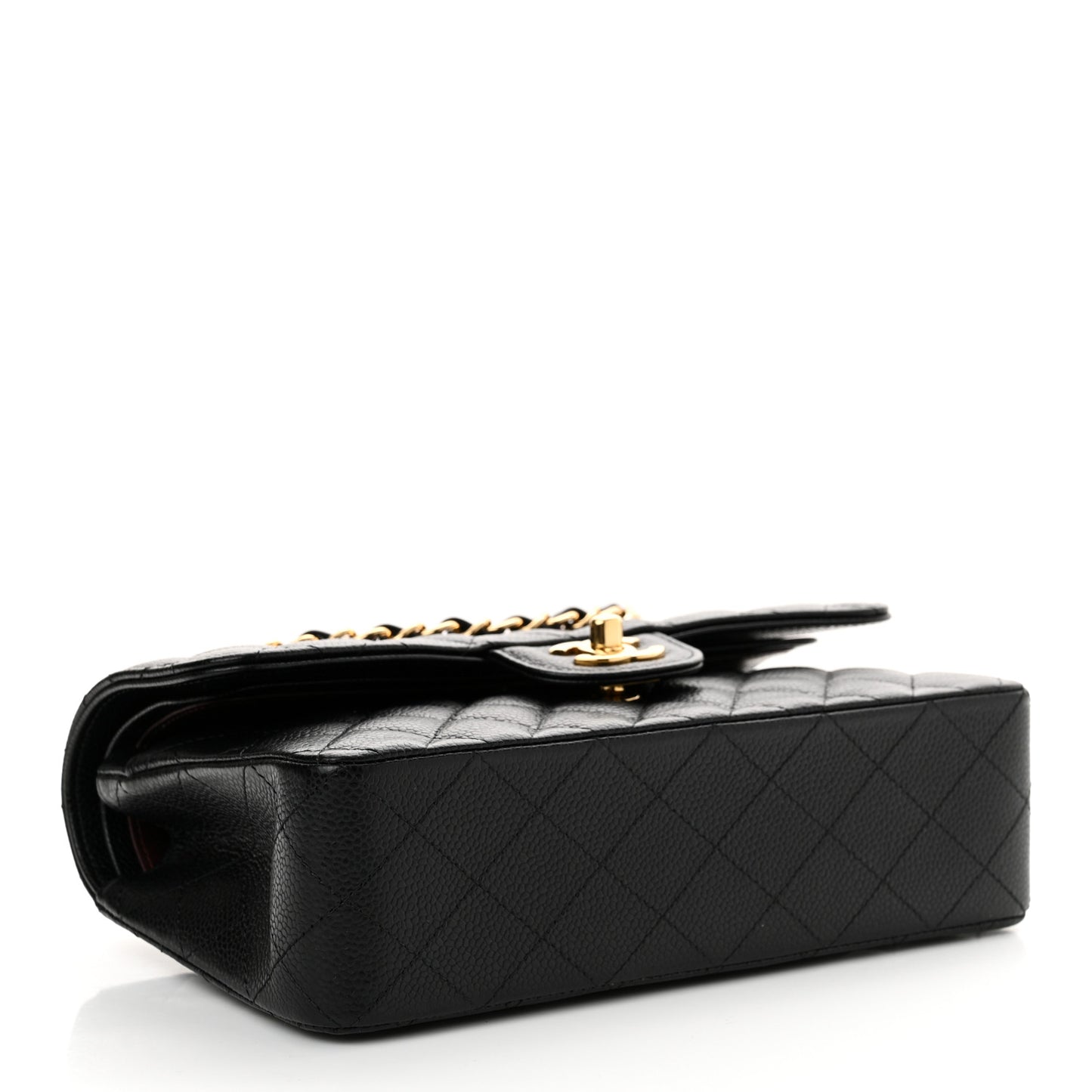 Caviar Quilted Small Double Flap Black