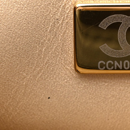 Chanel Lambskin Quilted Mini CC Crystal Logo Chain Flap Black 7 of 10